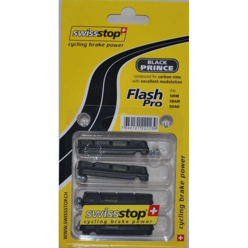 Zapatas SwissStop Flash Carbono - Black Prince de carretera
