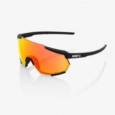Glasses 100% Soft Tact Black - Hyper Red Multilayer Mirror Lens