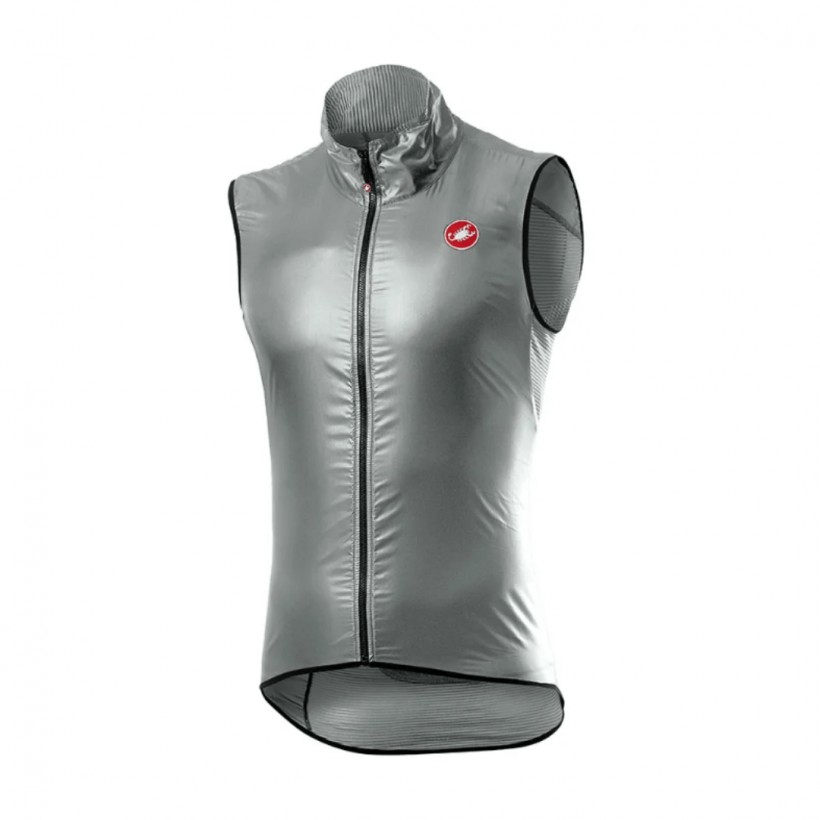 Castelli Aria Windbreaker Gilet Gris Argent Homme