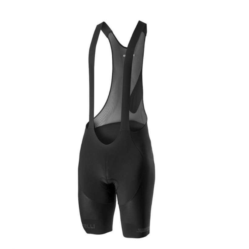 Salopette Castelli Superleggera Nero Rosso con bretelle