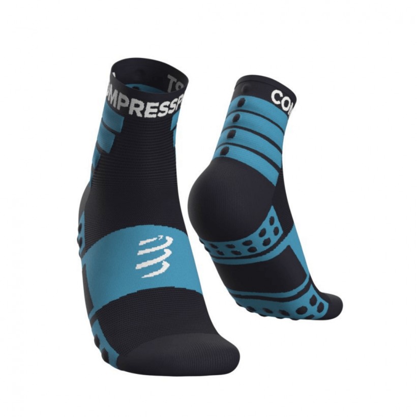 Confezione da 2 calze da allenamento Compressport blu