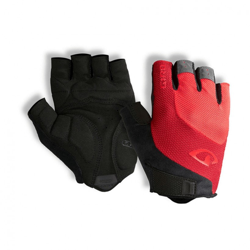 Luvas vermelhas curtas de gel Giro Bravo