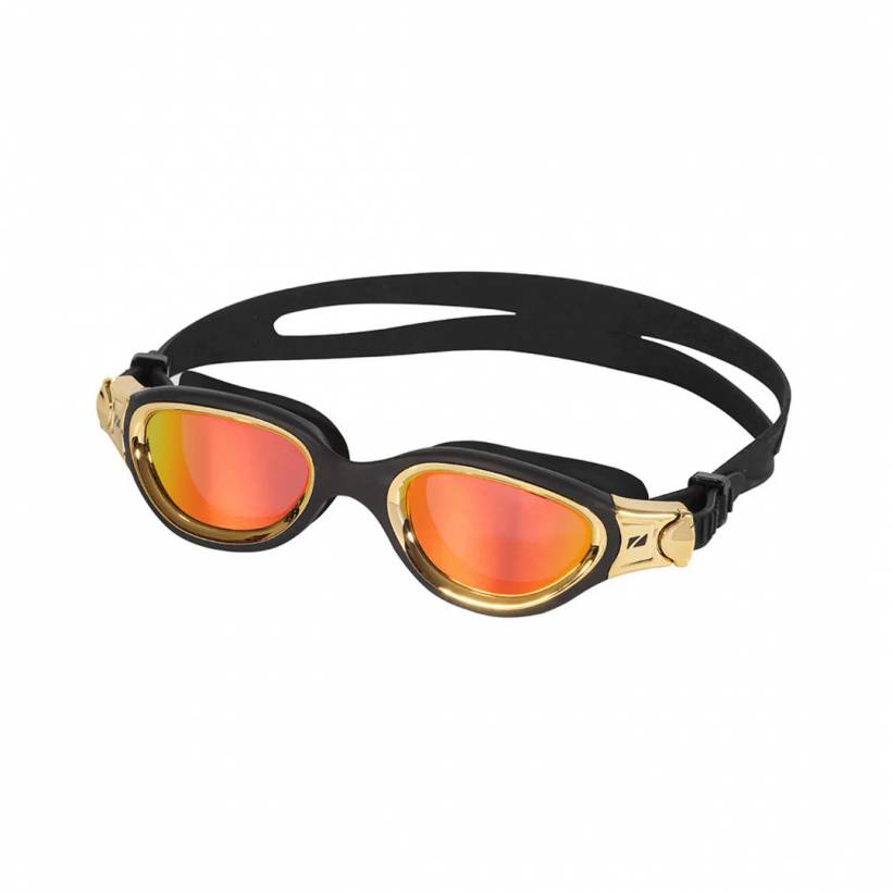 Gafas de natación Zone3 Venator-X Negro Dorado con Lentes espejadas Naranja