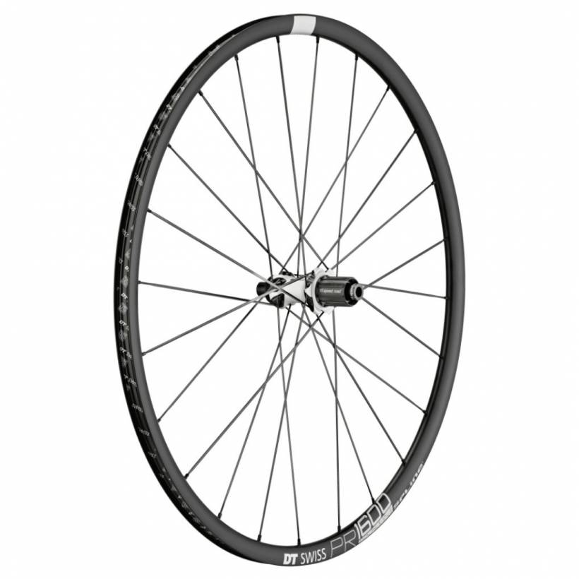 Rueda trasera DT Swiss PR 1600 Spline DB 23 Center Lock Eje Pasante 12/100 mm