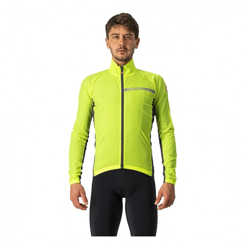 Castelli Squadra Kurtka przeciwwiatrowa ze stretchem Żółta Mąka
