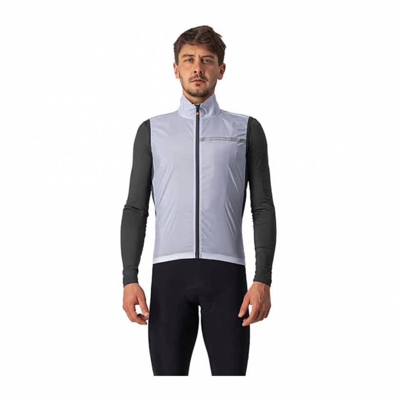 Gilet coupe-vent stretch Castelli Squadra gris foncé