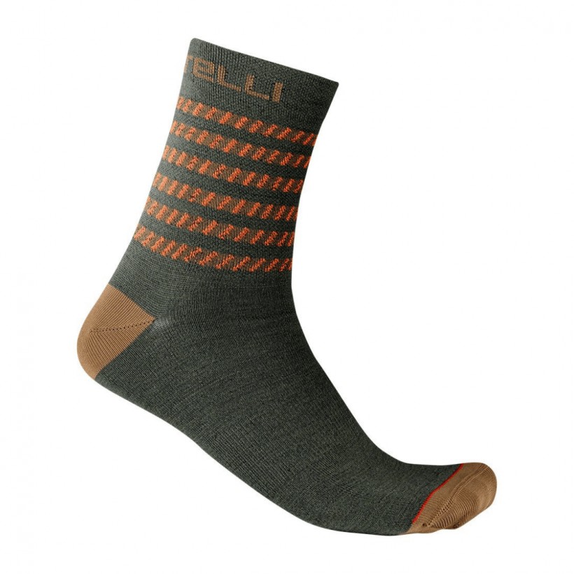 Chaussettes Castelli Go 15 Vert Armée