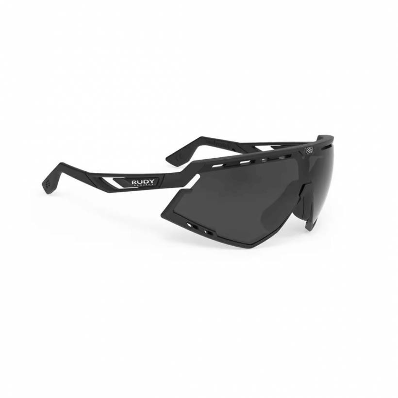 Óculos pretos foscos Rudy Project Defender Lentes pretas fumê