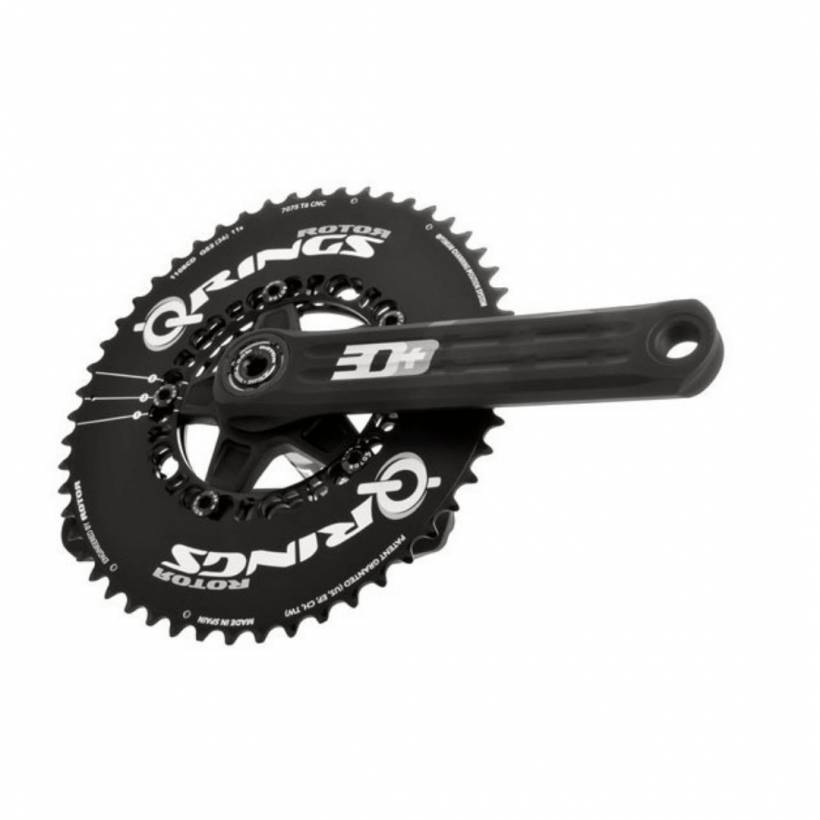 Manovelle Rotor 3D+ con misuratore di potenza INpower + Q-Rings Corone Aero 50/34