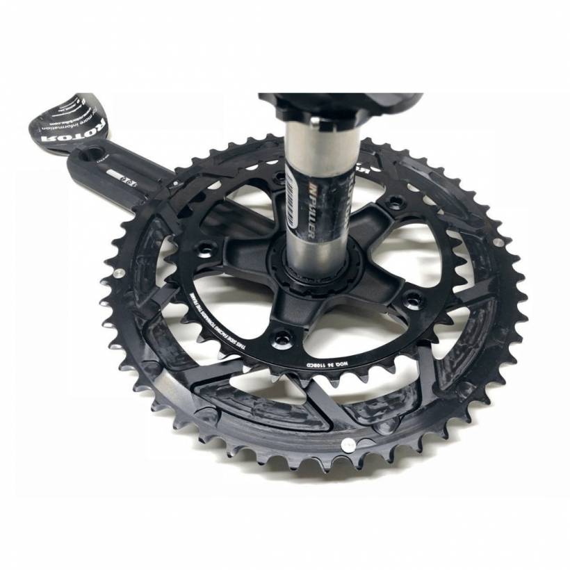 Rotor 3D + Kurbeln mit INpower Powermeter + NoQ 50/34 runde Kettenblätter