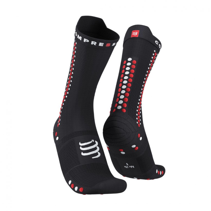 Compressport Pro Racing v4.0 Fahrradsocken Schwarz Rot