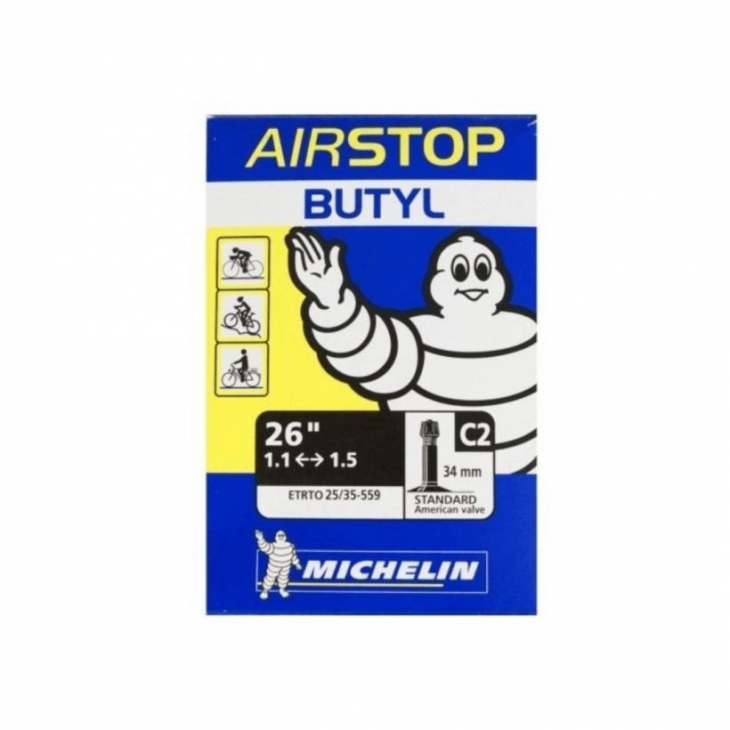 Michelin Airstop Butil C2 26'' 1.1 - 1.5 Padrão 34mm