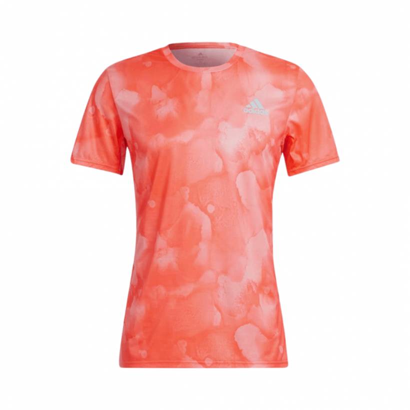 T-shirt arancione manica corta Adidas Fast Tee GFX