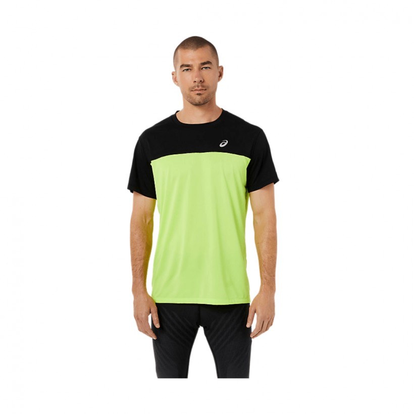 Asics Race SS TOP T-Shirt Kurzarm gelb schwarz SS22