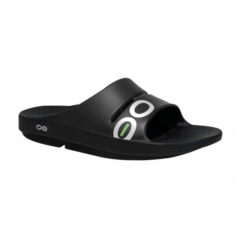 Sandali Oofos OOahh Sport Nero Bianco Unisex