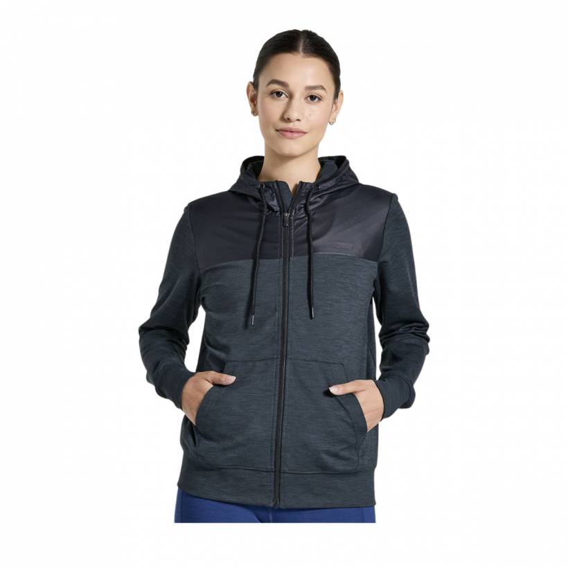 Giacca Saucony Solstice con Cappuccio Nera da Donna
