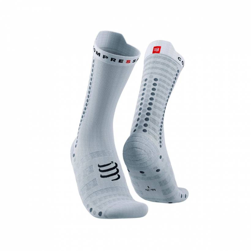 Calzini Compressport Pro Racing v4.0 Ultralight Bike Bianco Grigio