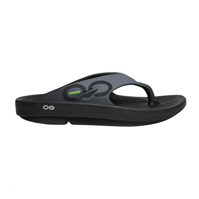 Sandalias Oofos Recovery OOriginal Negro Sport Grafito Unisex