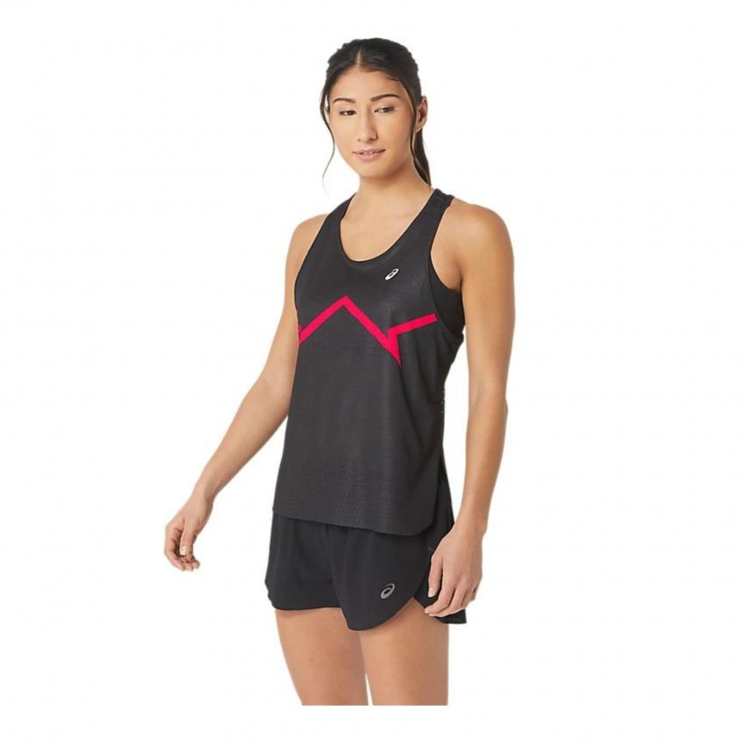 Ärmelloses T-shirt Asics Ventilate Actibreeze Graphic Tank Schwarz Rosa Frau