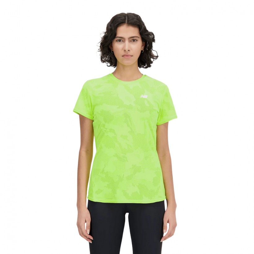 New Balance Q Speed Jacquard Kurzarm Lime Grün Damen Shirt