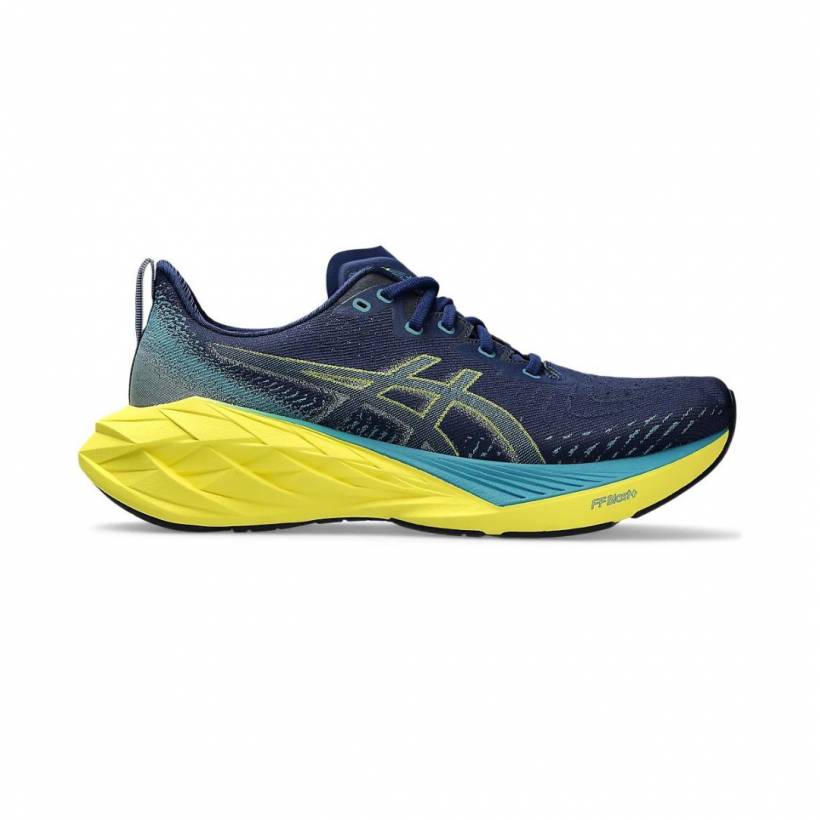 Chaussures Asics Novablast 4 Bleu Jaune
