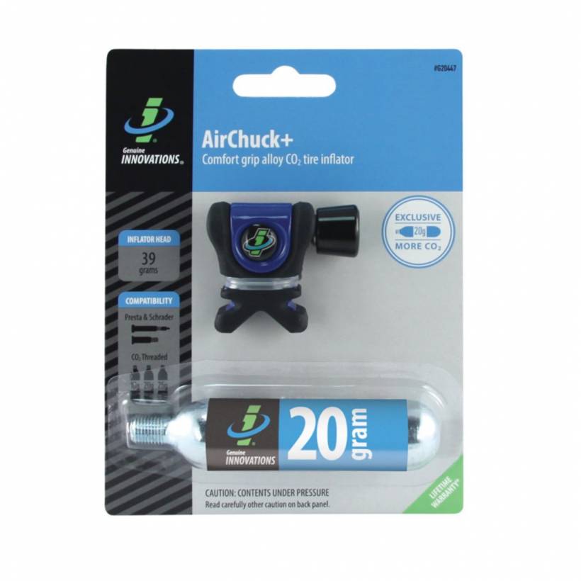Mini-Luftpumpe Genuine Innovations CO2 Air Chuck Blau Schwarz