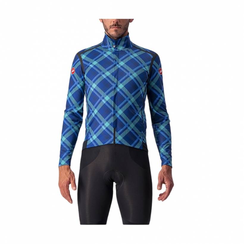 Castelli Perfetto Ros Karierte Blaue Jacke
