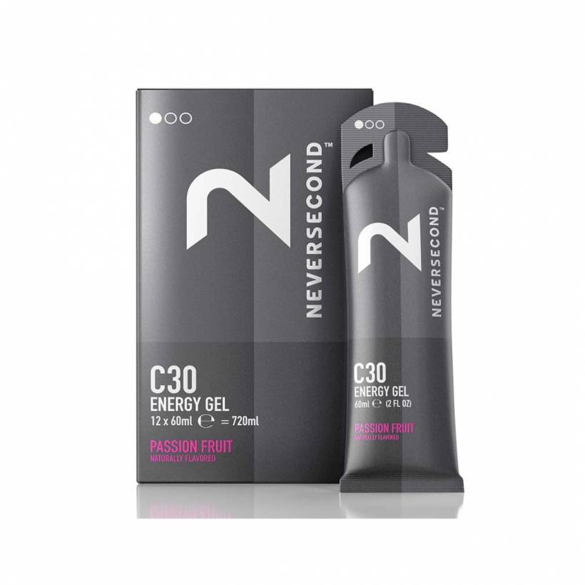 Gel Energético Neversecond C30 Maracujá Caixa com 12 Unidades