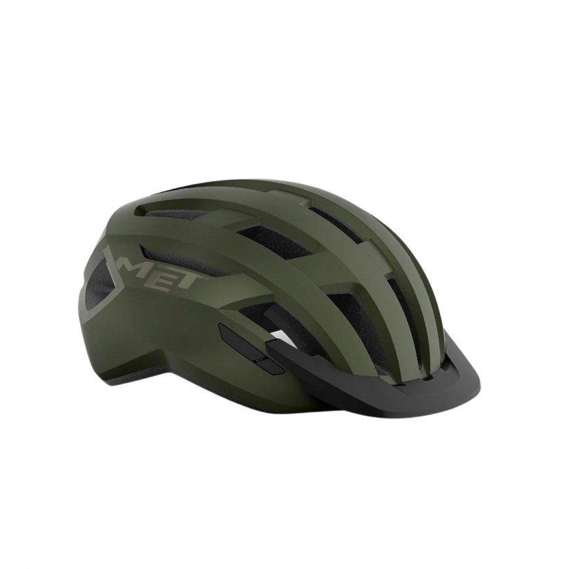 Casco Met Allroad Verde Iridescente Opaco