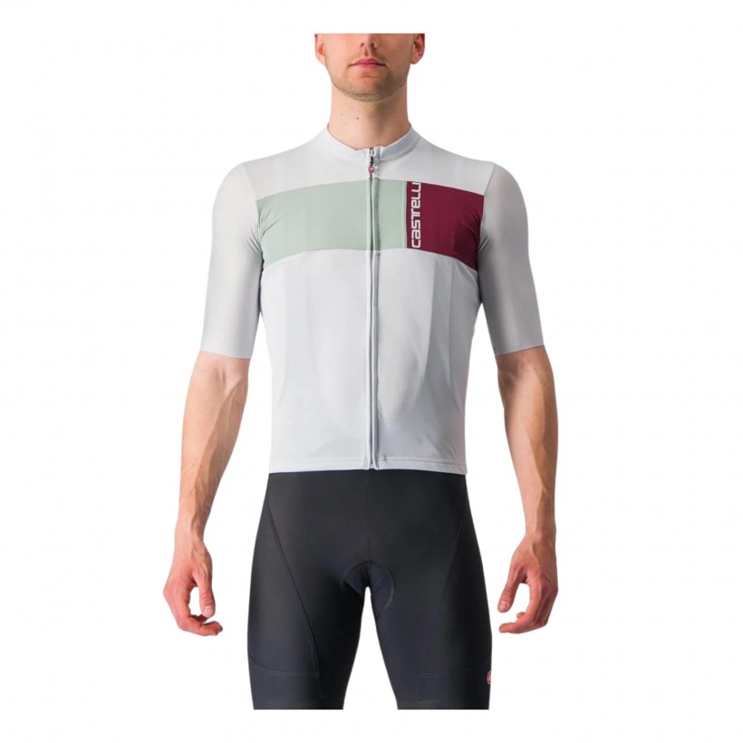 Maillot Castelli Prologo 7 Branca Vermelha