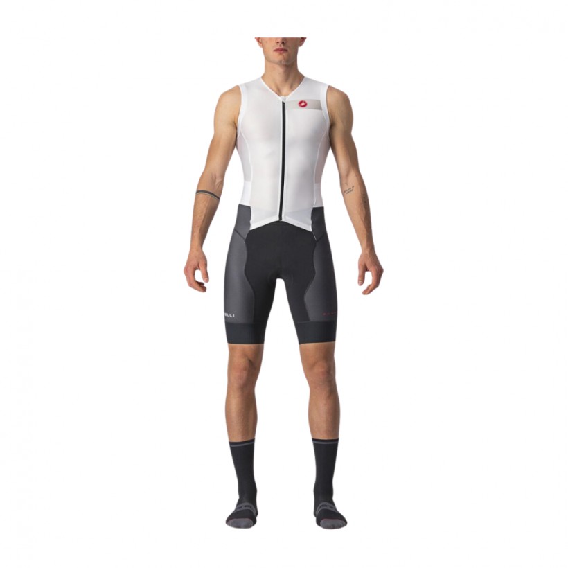 Triatlo Castelli Free Sanremo 2 Sem Mangas Branco Preto