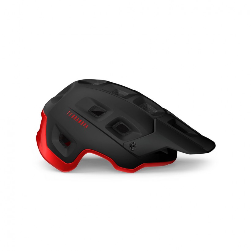 Capacete Met Terranova Mips Preto Vermelho Fosco