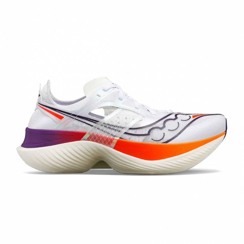 Chaussures Saucony Endorphin Elite Blanc Violet