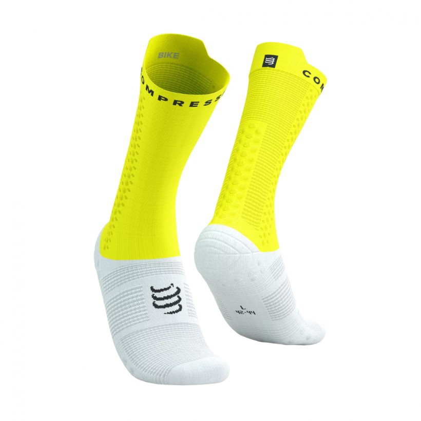 Socken Compressport Pro Racing v4.0 Gelb Weiß