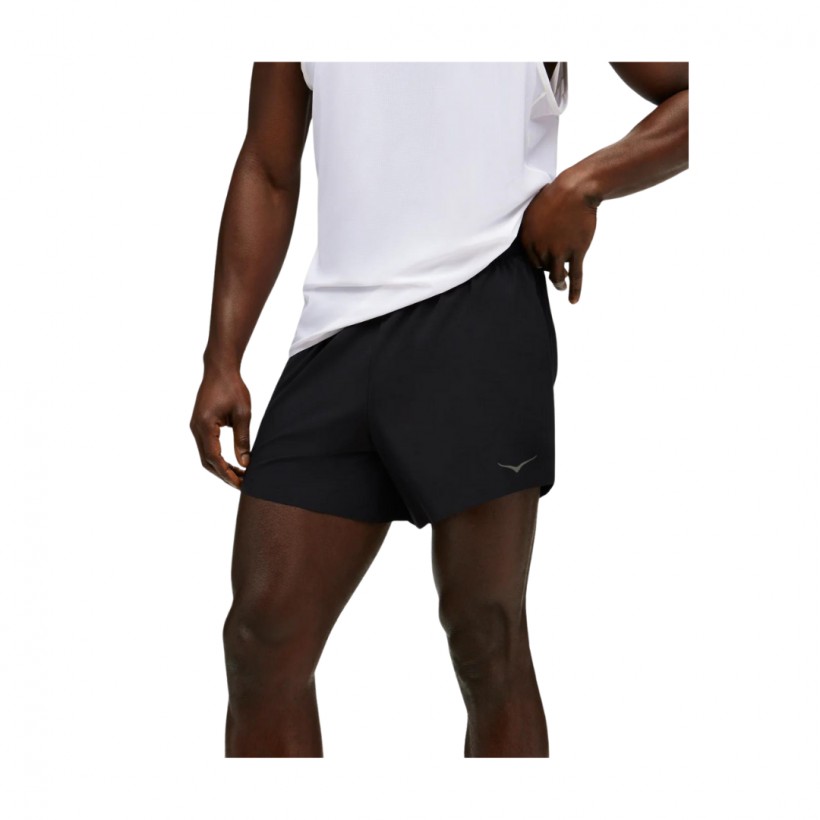 Hoka Glide 13cm Gefütterte Schwarze Shorts