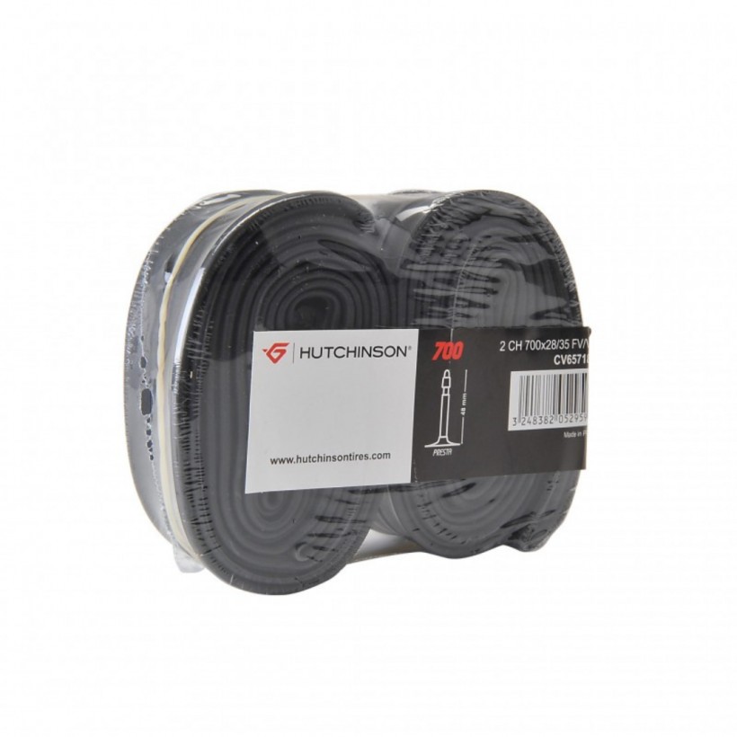 Confezione da 2 camere Hutchinson 700x28-35 con valvola Presta da 48 mm