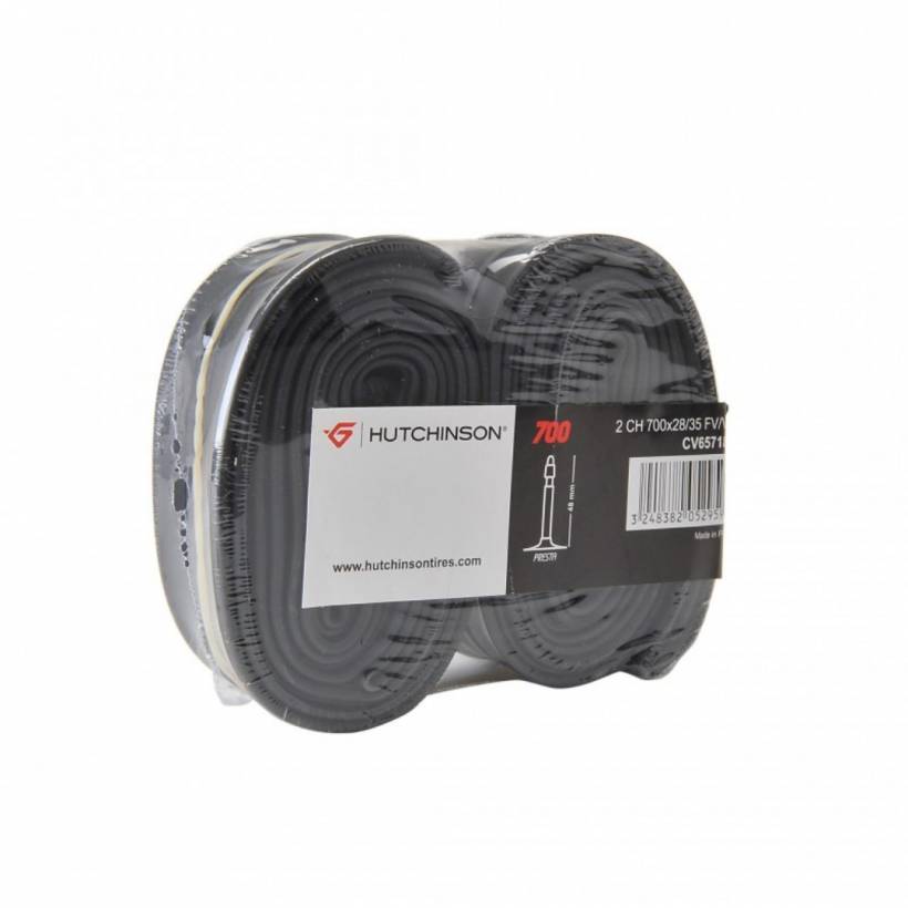 Pack 2 Cámaras Hutchinson 700x28-35 Valve Presta 48mm
