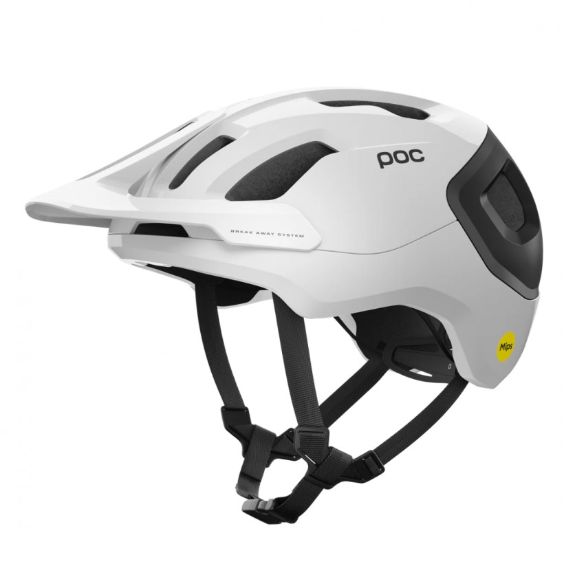 Capacete POC Axion Race MIPS branco preto