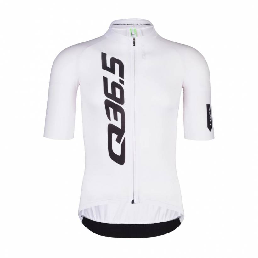 Maillot Q36.5 Gregarius Pro Signature à Manches Courtes Blanc Noir