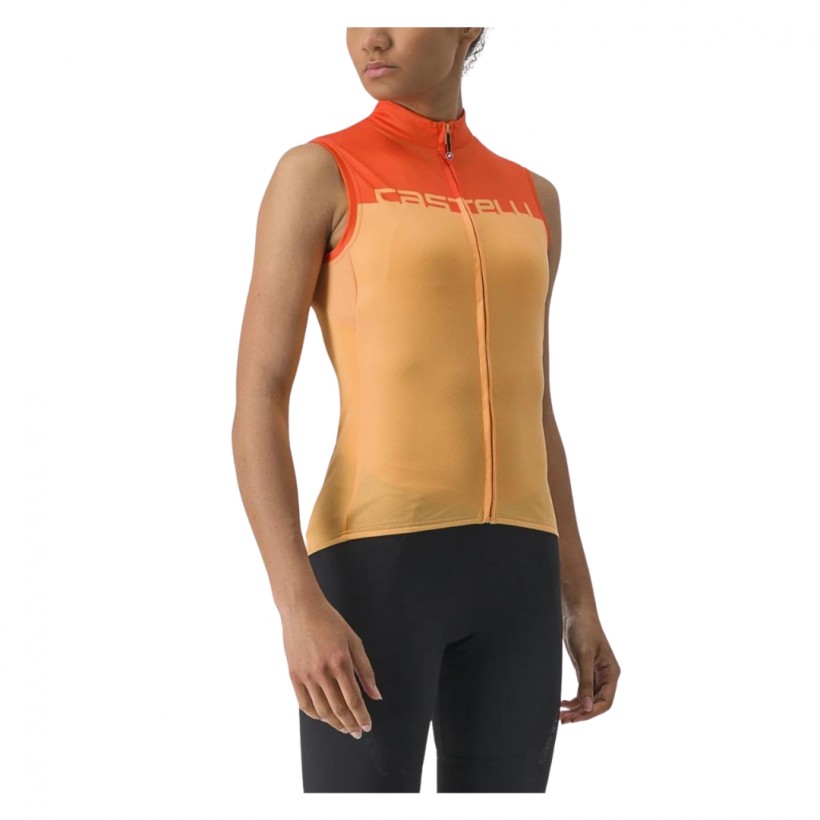 Maglia Senza Maniche Velocissima Arancione Donna