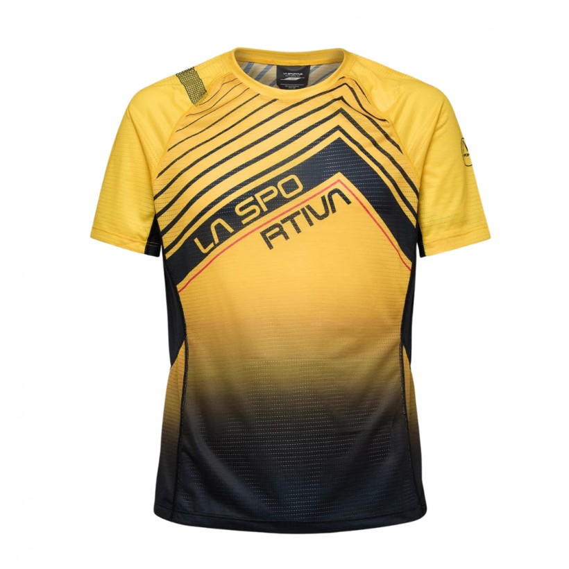 Koszulka z krótkim rękawem La Sportiva Wave M w kolorze żółto-czarnym