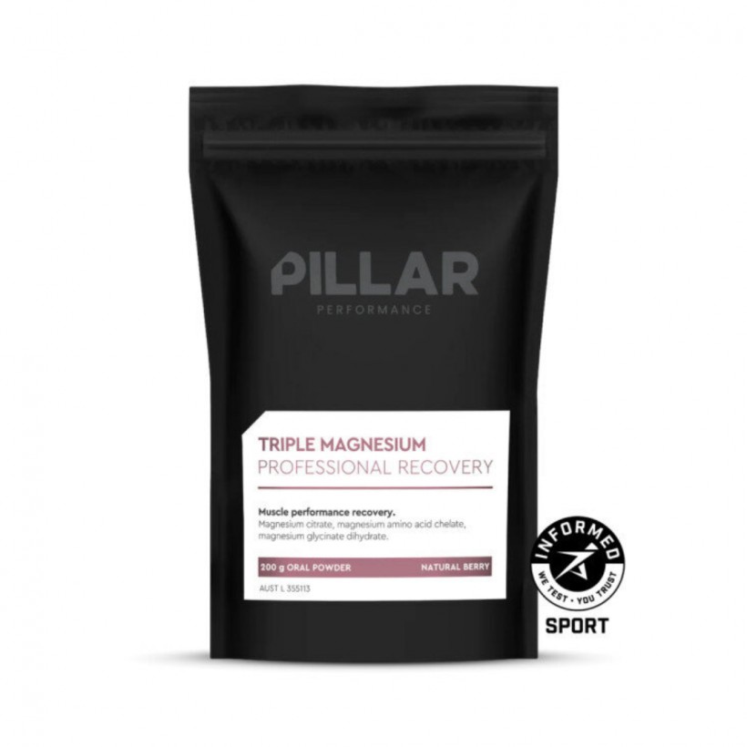Pillar Performance Dreifach Magnesium Professionell Himbeere 200g (Beutel)