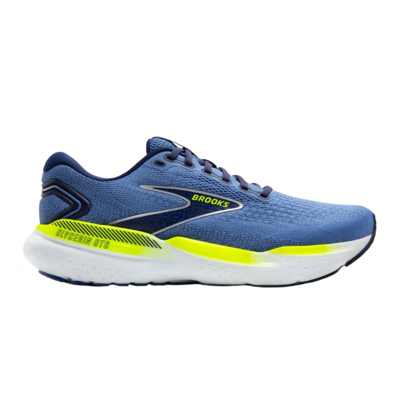 Baskets Brooks Glycerin GTS 21 Bleu Jaune