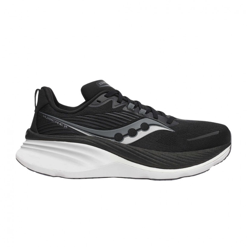Schuhe Saucony Hurricane 24 Schwarz Weiß 