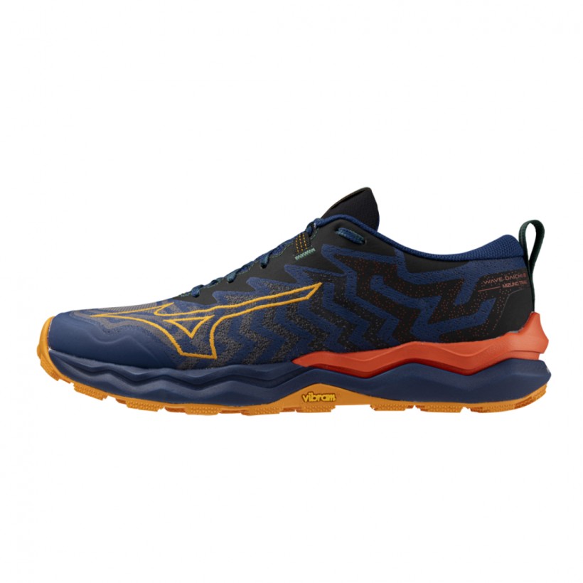 Tênis Mizuno Wave Daichi 8 Azul Marinho Laranja 
