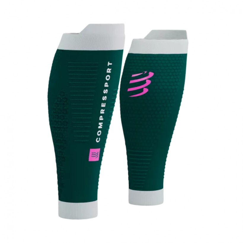 Meias Compressport R2 3.0 verde rosa