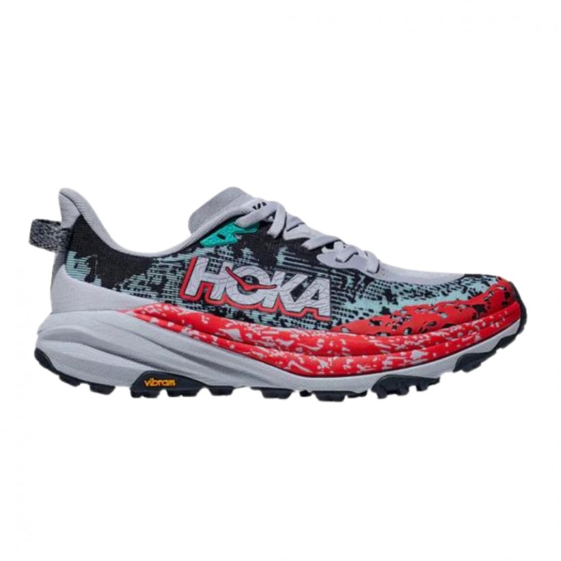 Chaussures Hoka Speedgoat 6 Gris Rouge
