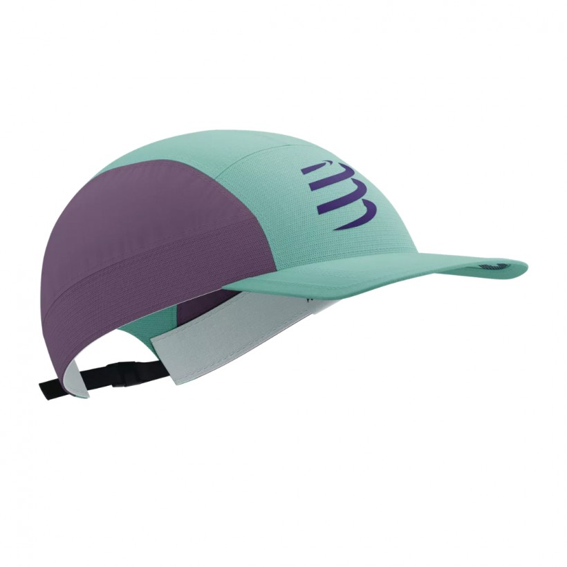 Boné Compressport 5 Painéis Light Azul Roxo