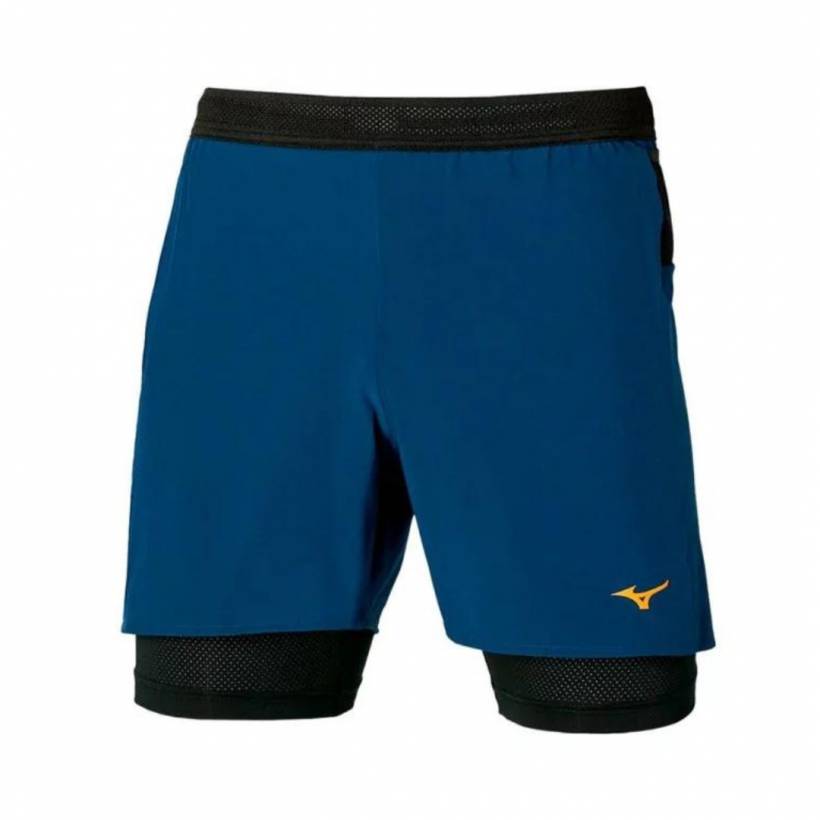 Pantaloncini Mizuno Trail 2 in 1 5.5 Blu Marino