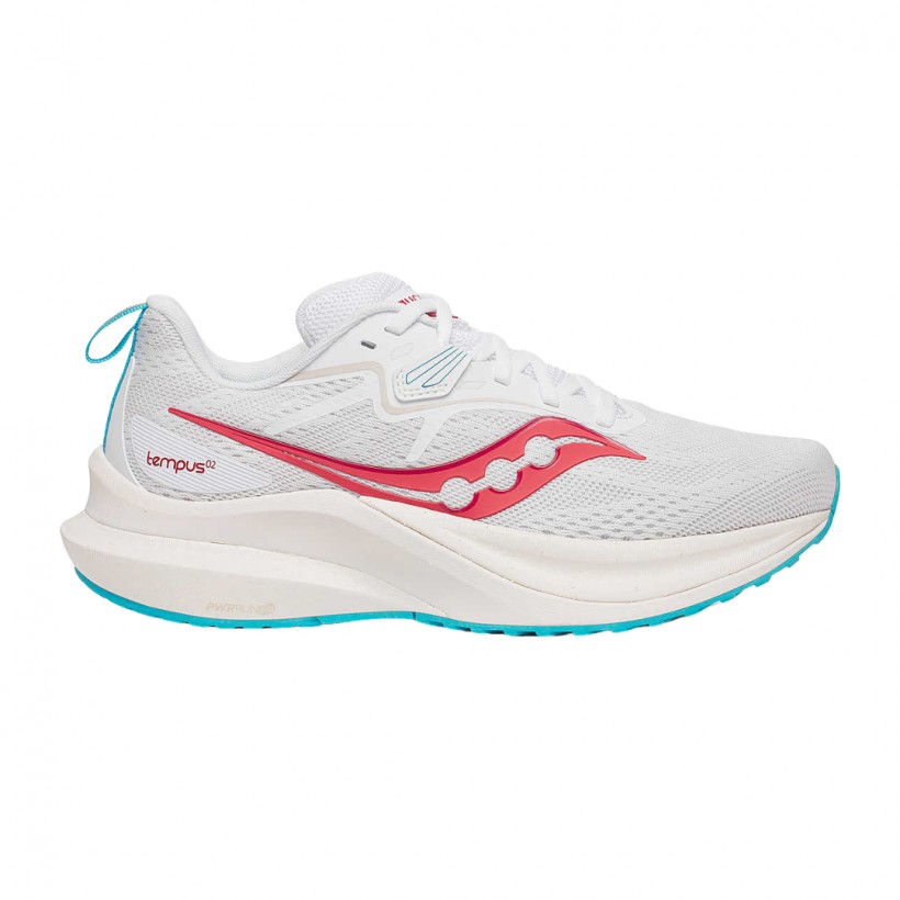 Saucony Tempus 2 White Red  Women's Running Shoes